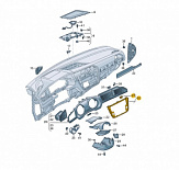 Рамка монитора VW Tiguan